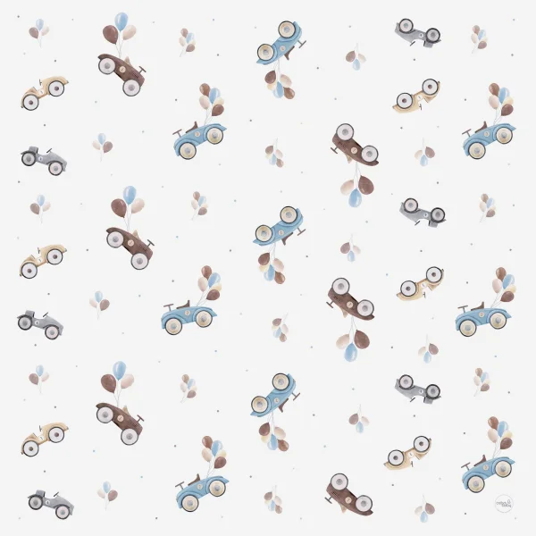 Less mess mat (120x120 cm) Retro Cars
