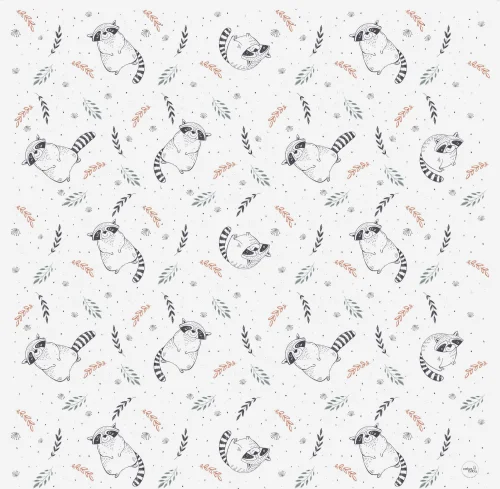 Less mess mat (120x120 cm) Raccoon