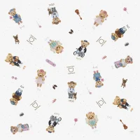 Less mess mat (120x120 cm) Fluffy Puffy Teddy Bears Team