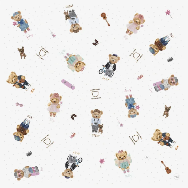 Less mess mat (120x120 cm) Fluffy Puffy Teddy Bears Team