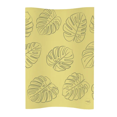 Przewijak miękki profilowany COSY (48x70) Monstera Mustard