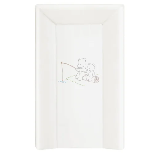 Hard changing mat long with a bolster (80) Papa Bear white