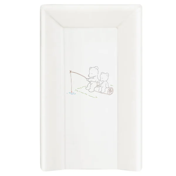 Hard changing mat long with a bolster (80) Papa Bear white
