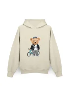 Bluza męska z kapturem (L/XL) Fluffy Puffy Bart beżowa