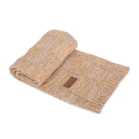 Knitted blanket (90x90) Check red