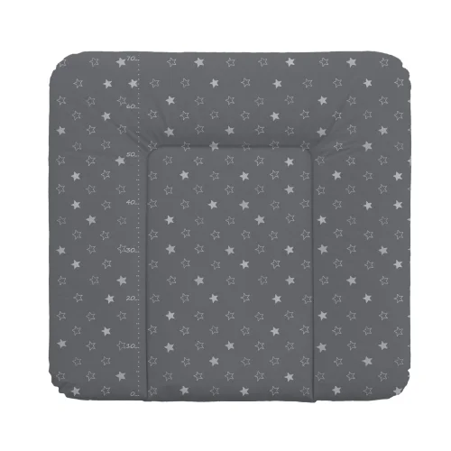 Soft changing mat medium (75x72) Stars dark grey