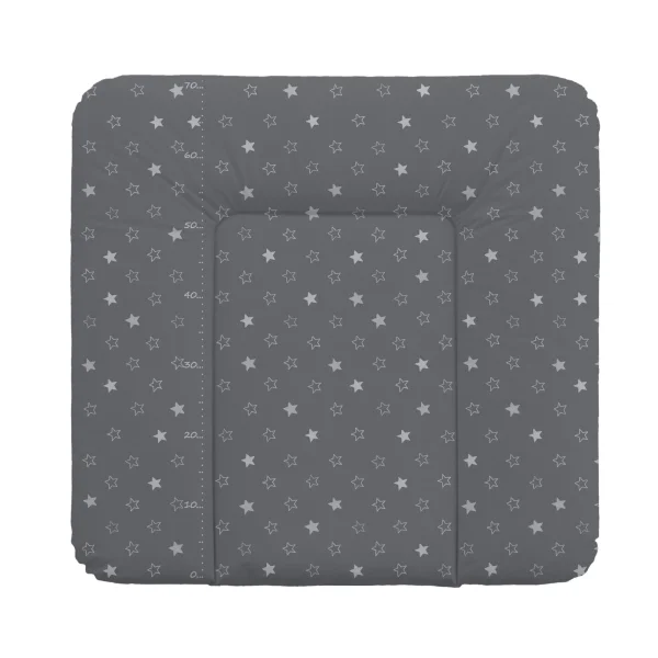Soft changing mat medium (75x72) Stars dark grey